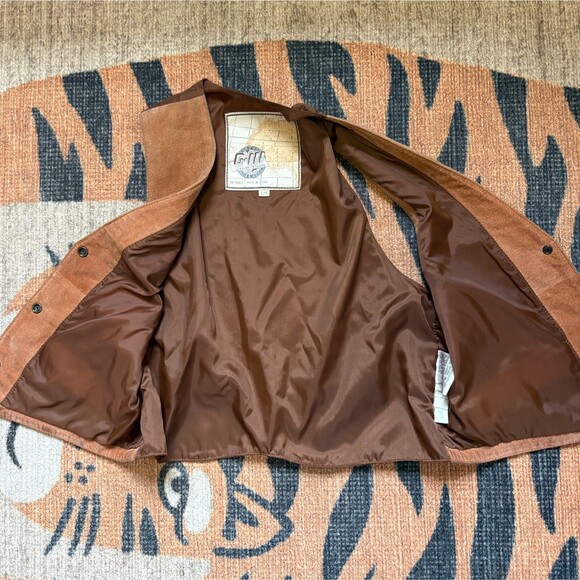 VTG Global Identity Leather Fashions G-III Suede Vest Size Large - Picture 6 of 10